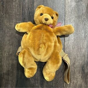 Kidcore 90s teddy bear backpack streetwesr zipper pouch